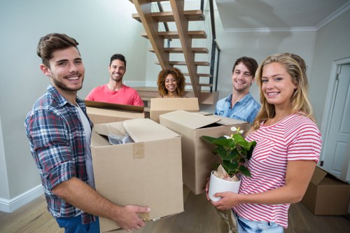 Professional removals team planning a move in Stratford