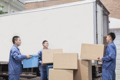 A moving van outside a Stratford property during relocation