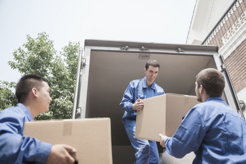 Packing supplies arranged for Stratford house removals