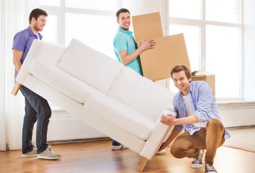Packing and labeling office equipment for relocation in Stratford