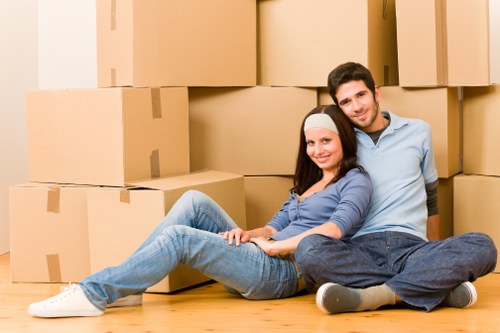 Furniture protection and packing materials prepared for a Stratford move