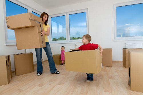Van loading household items for a Stratford man and van booking